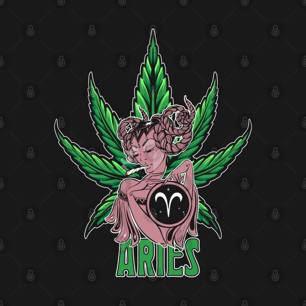 Aries Weed Shirt, Zodiac Cannabis, Aries Marijuana Shirt, Aries Gift, Aries Zodiac tee, Aries tee, zodiac birthday gift by Moon Phase Design