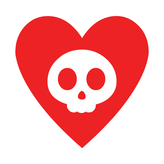 Cute Skull in Heart by PsychicCat