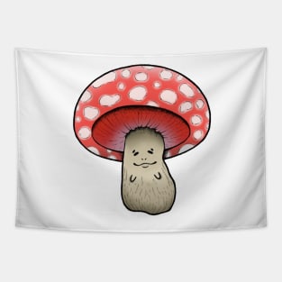 Cute cottage core mushroom man Tapestry