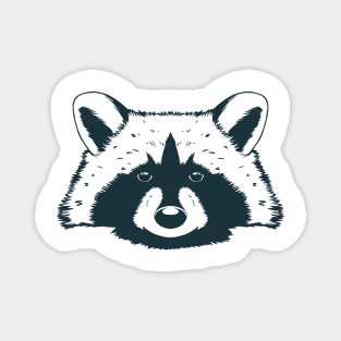 Racoon Head Drawing Magnet