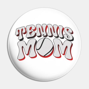 Tennis Mom Halftone Retro Pin