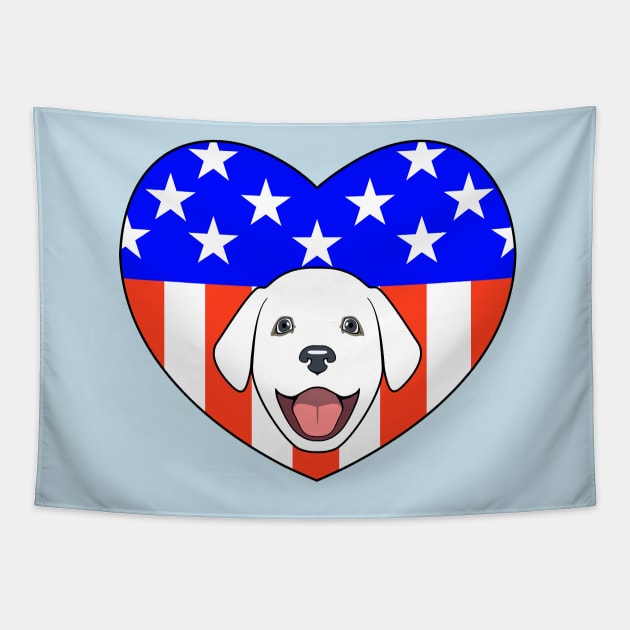 ALL AMERICAN DOG LOVER Tapestry by Cat In Orbit ®