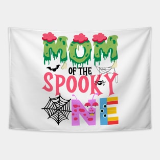Mom Of The Spooky One Halloween First 1st Birthday Party Tapestry