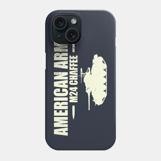 WW2 M24 Chaffee Tank (distressed) Phone Case by TCP