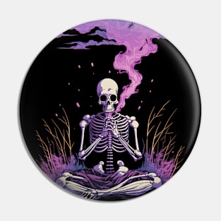 Skeleton Monk Pin