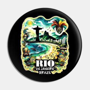 2024 Rio De Janeiro - Tropical Beach Pin