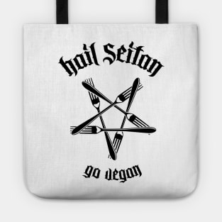 Hail Seitan - Go vegan No.1.1 (black) Tote