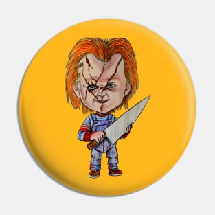 Chucky Caricature Pin