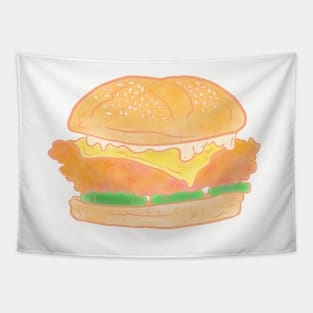 Faded Chicken sandwich Tapestry