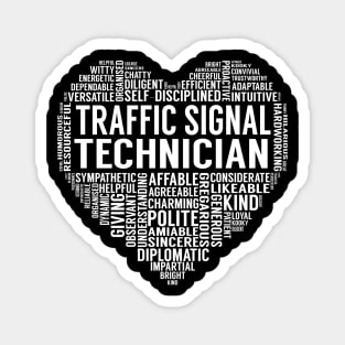 Traffic Signal Technician Heart Magnet