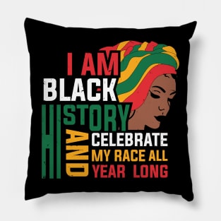 I am Black History, Black History month Pillow