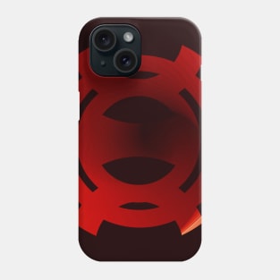 Red abstract geometric symbol Phone Case