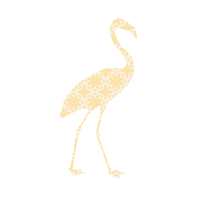 Flamingo Silhouette with Pattern by deificusArt