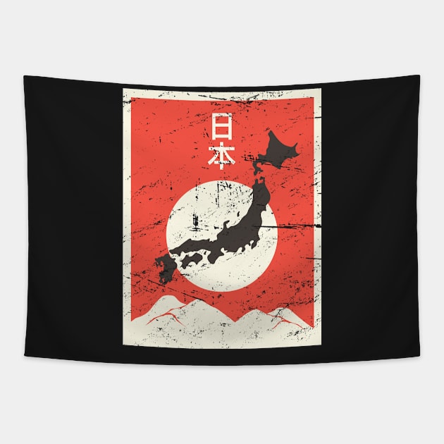 "Nippon" Vintage Japanese Anime Poster Tapestry by MeatMan