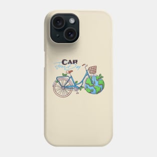 car free day earth wheel Phone Case