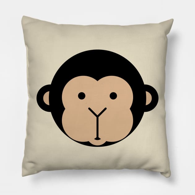 Cute Chimp Design Pillow by greygoodz