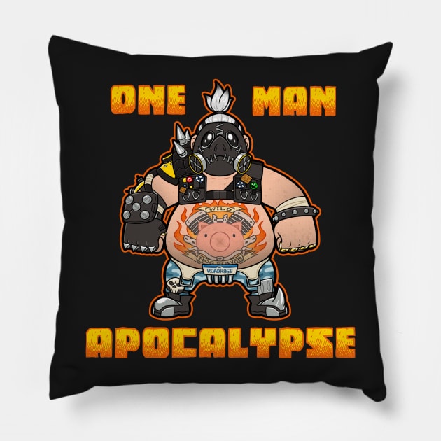 One-Man Apocalypse Pillow by Red_Flare_Art