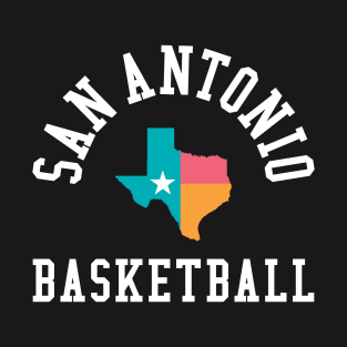 San Antonio Pride Basketball Fan T-Shirt: Show Your Love for Texas Hoops & Local Spirit T-Shirt