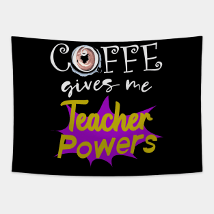 Teacher gift coffee funny saying Tapestry