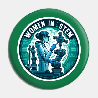 Robotic Innovations: Women in STEM Robotics Engineering Pin