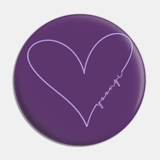 Yoongi - SUGA of BTS - purple heart Pin