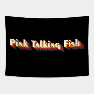 retro vintage Pink Talking Fish Tapestry