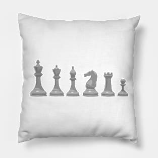 White Chess Pieces Pillow