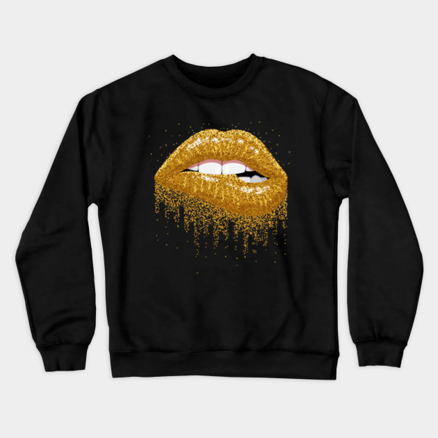 glitter lips sweatshirt