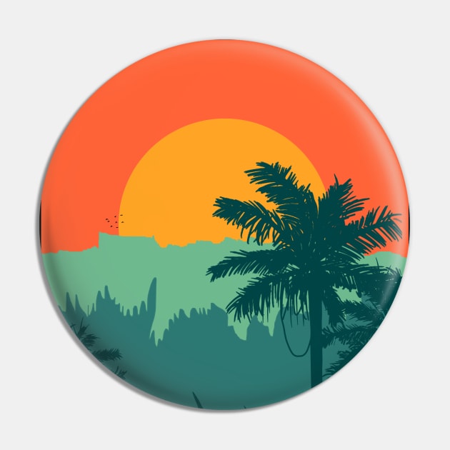 Jungle Exuberance. Sunset Pin by pepques