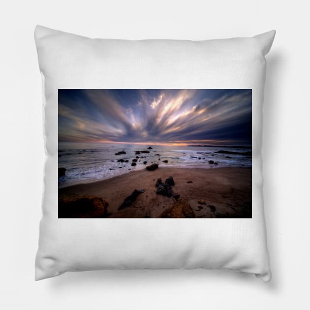 Pacific Sunset Pillow by dawn2dawn