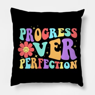 Progress Over Perfection Back To School Teacher Pillow