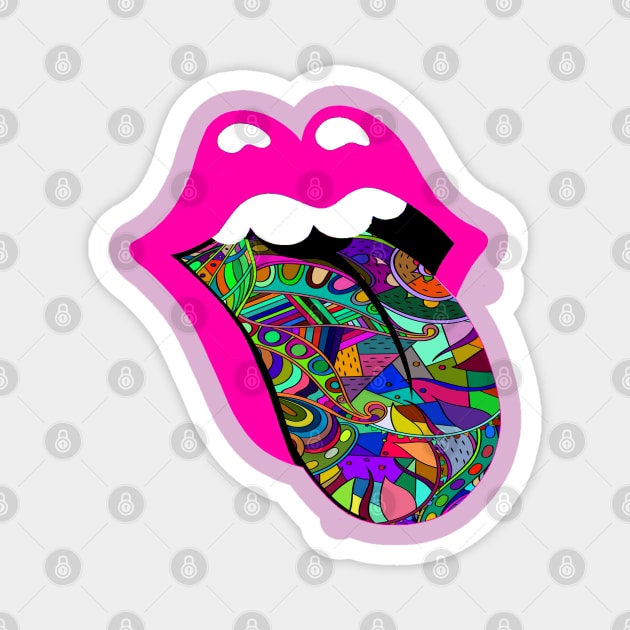 Pink Lips Magnet by GLStyleDesigns