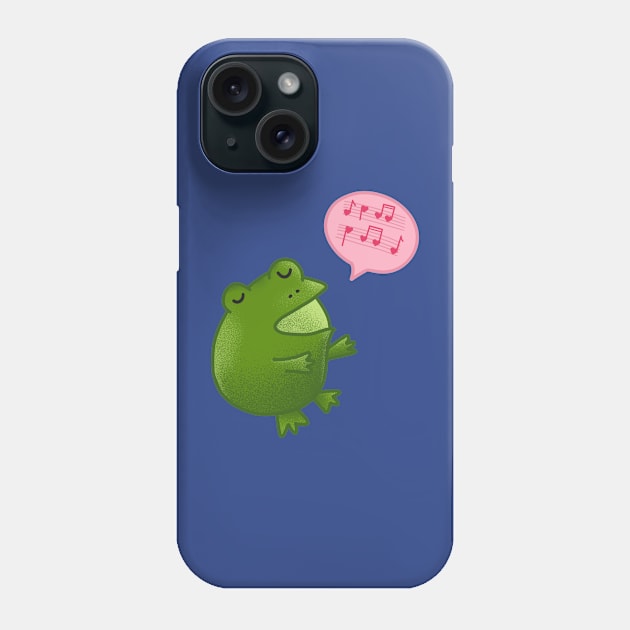 Serenading frog Phone Case by Chigurena