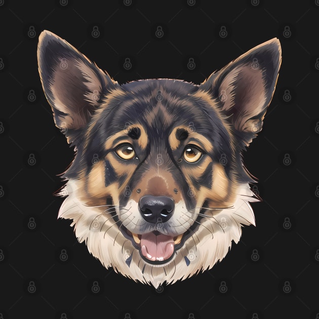 Intense Gaze of the German Shepherd by VerdantCreature