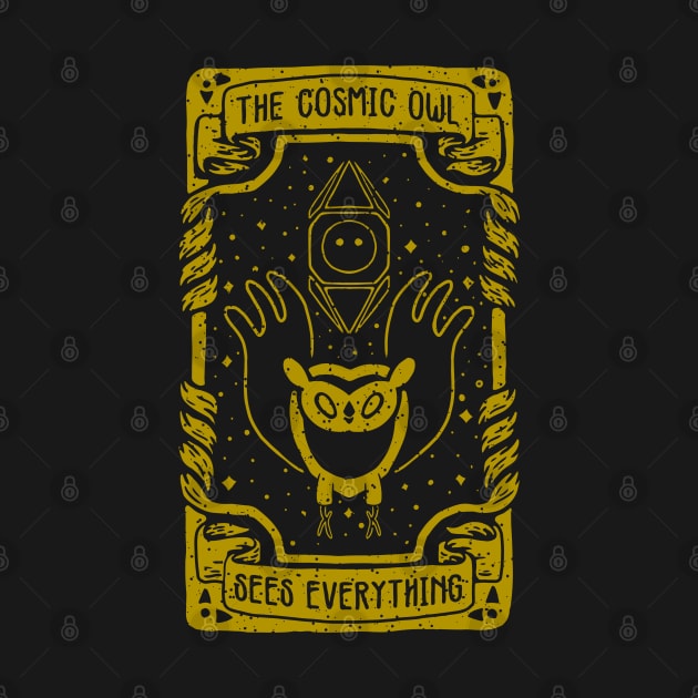 adventure time, the cosmic owl from adventure time in an awesome tarot card design by The Japanese Fox