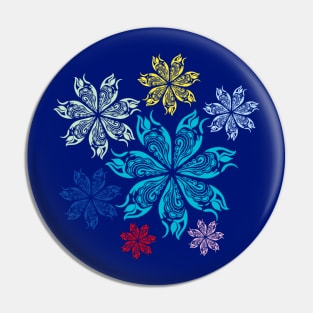 Colorful Flowers Abstract Pin