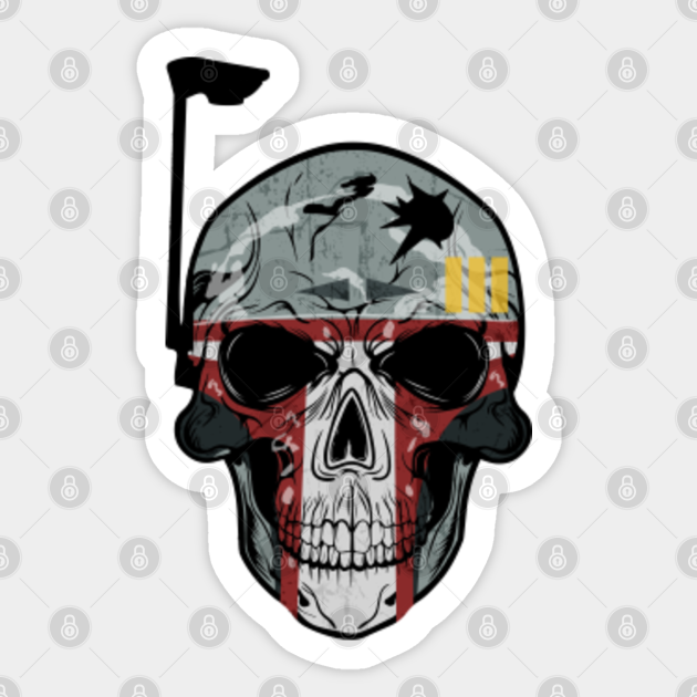 Bounty Hunter Skull - Boba Fett - Sticker