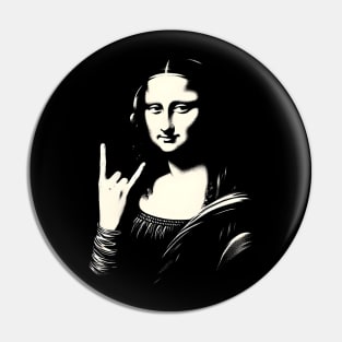 Mona Lisa's Metal Hand Pin