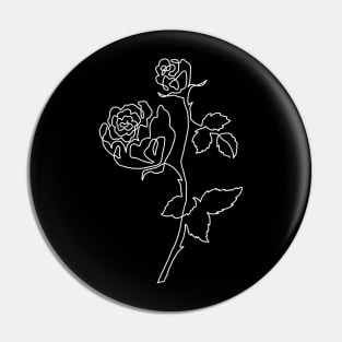 Roses Minimalist Art Minimal One Line Drawing Rose Flowers Pin