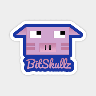 Bitskullz bit pig blue colors Magnet