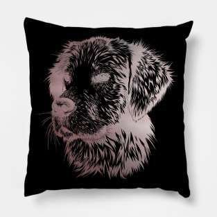 Rose Gold Foil Dog Portrait Pillow