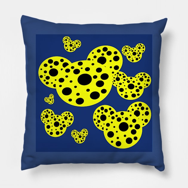 japanese polka dot pop art design pattern Pillow by pauloneill-art