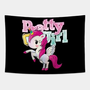 Unicorn Pretty Girl Tapestry