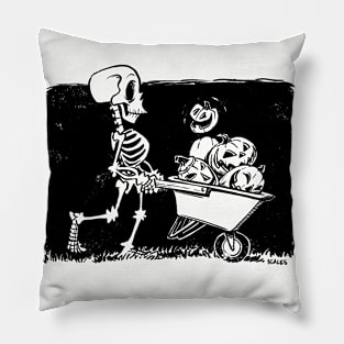 Wheelbarrow full of Pumpkins Pillow