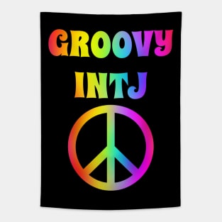 Groovy INTJ Peace Halloween Party Retro Vintage Tapestry