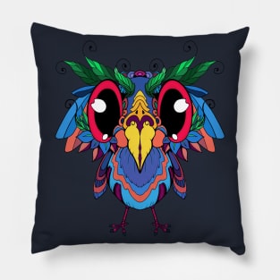 Silly Big Eyed Bird Pillow