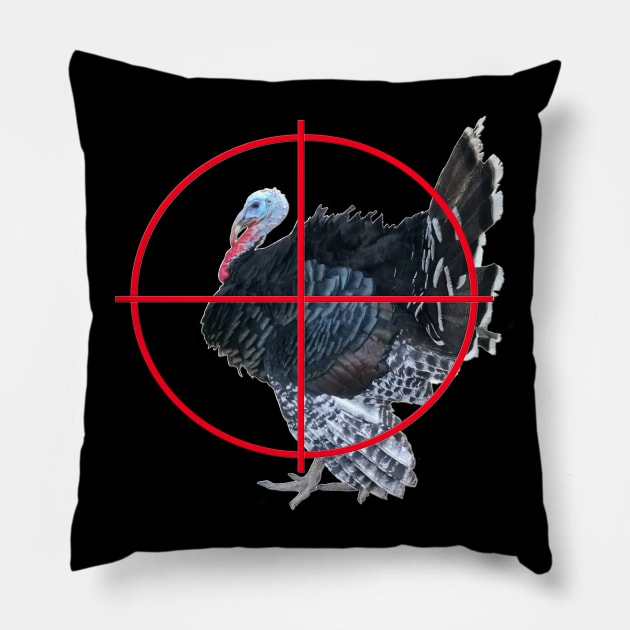 Turkey Jive Gurkey Thanksgiving Hunter Pillow by BurunduXX-Factory