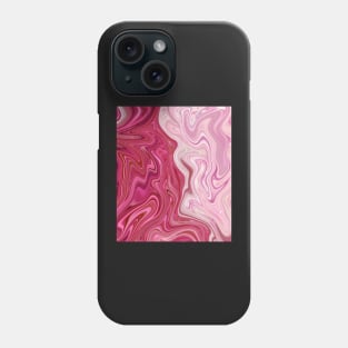 Raspberry Cream Pink Marble Effect Swirl Abstract Art Phone Case