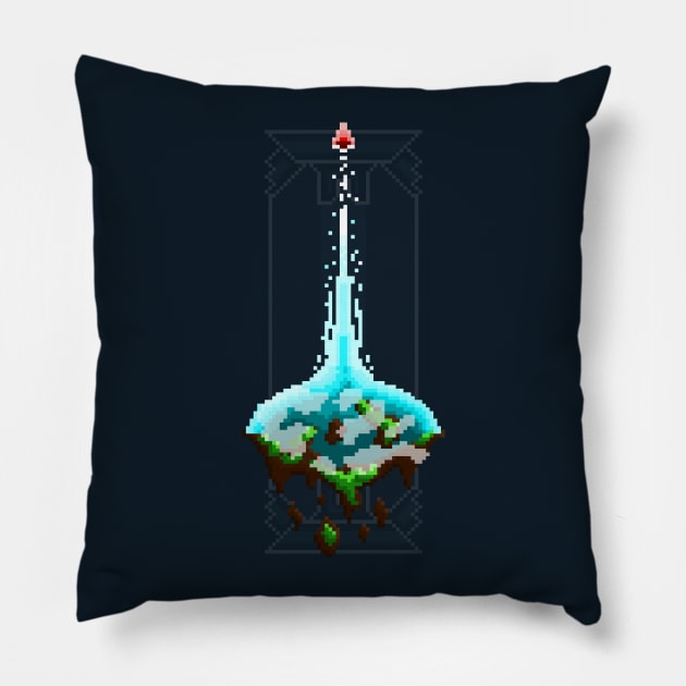 Pixel Planets : Earth Pillow by Draad