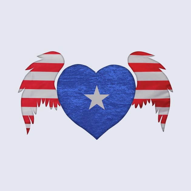 Winged American Heart by ArtOnTheRun